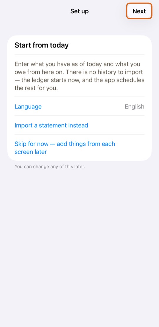 Open the app. Set up opens by itself.