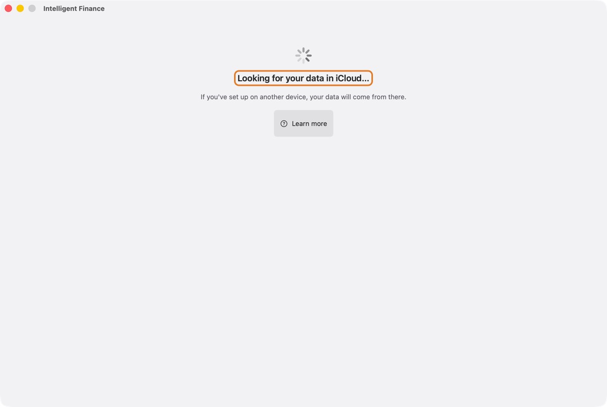 Looking for your data in iCloud…, or Your data is coming from iCloud, stays on screen for minutes.